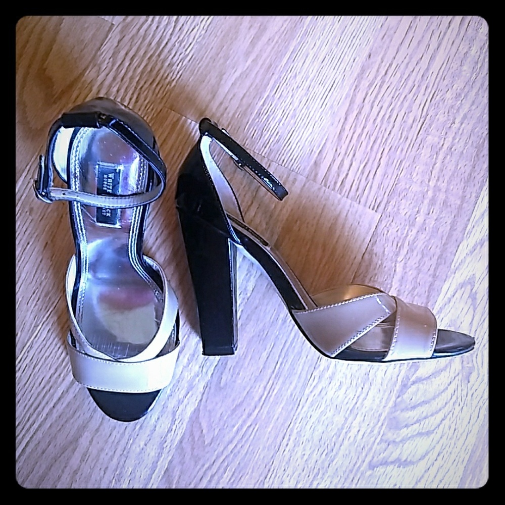 WHBM Patent Leather Block Heels